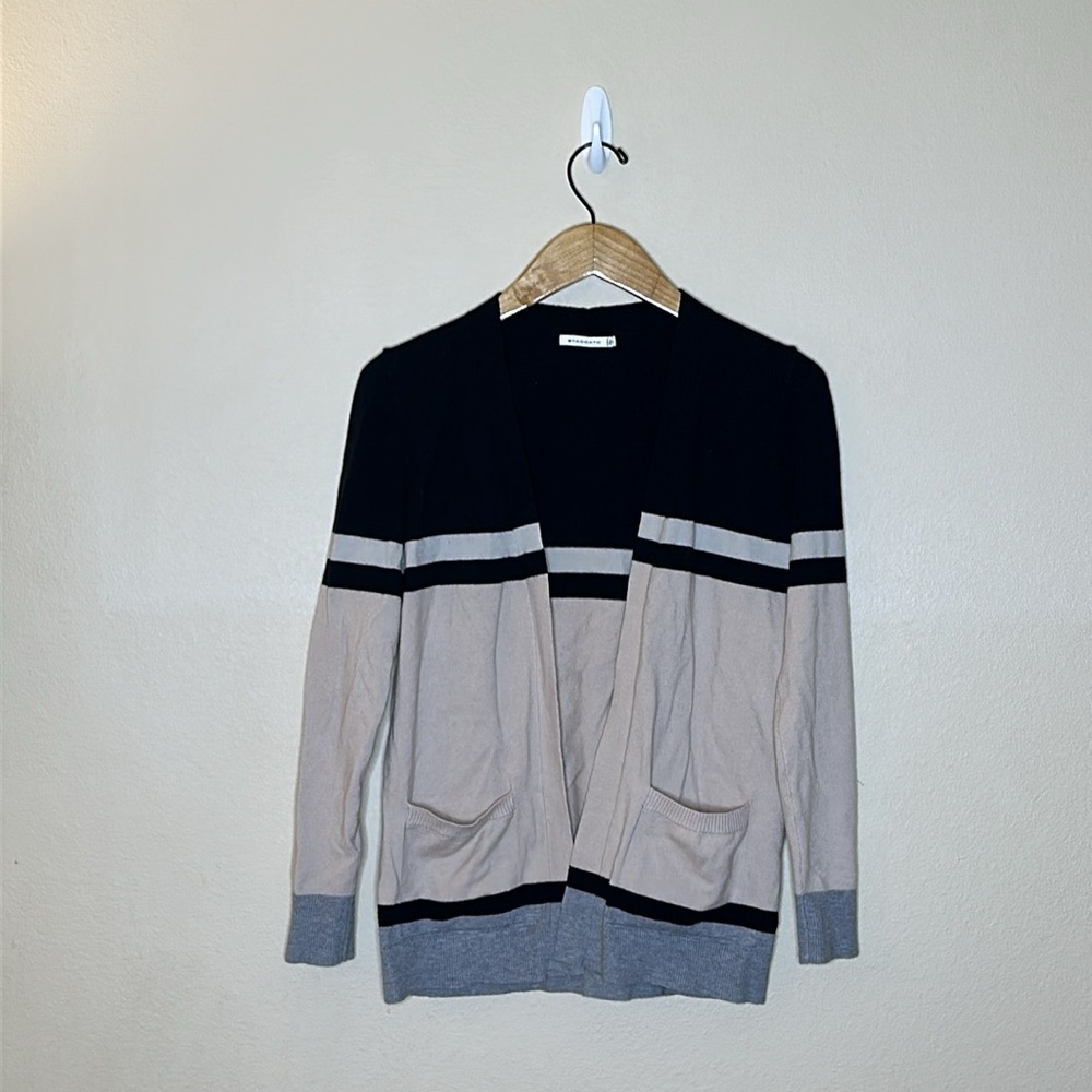 Staccato Fall Cardigan Womens Size Small Relaxed Fit With An Open Front Pockets - Picture 3 of 6